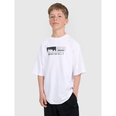 Oversize-T-Shirt für Jungen mit Aufdruck 4F 4FJRAW25TTSHM3065-10S
