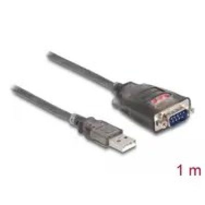 4. DeLOCK Adapter USB 2.0 Typ-A auf 1 x RS-232 D-Sub 9-poliger serieller Stecker mit Schrauben, 3 x LED, 1 m