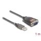 4. DeLOCK Adapter USB 2.0 Typ-A auf 1 x RS-232 D-Sub 9-poliger serieller Stecker mit Schrauben, 3 x LED, 1 m
