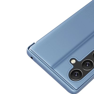 7. Clear View Case Hülle für Samsung Galaxy A24 4G Flip Cover schwarz