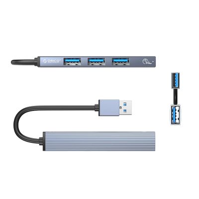 2. Orico AH-A13 USB-A Hub Dockingstation 1x USB-A 3.0 + 3x USB-A 2.0 - Grau