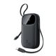 Baseus EnerFill FC31 20000mAh 45W Powerbank mit Digitalanzeige und 2 integrierten USB-C-Kabeln – Schwarz