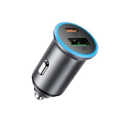Acefast B15 65W USB-A + USB-C Kfz-Ladegerät – Grau