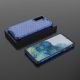 13. Wabenhülle Panzerhülle mit Gelrahmen für Samsung Galaxy S22 + (S22 Plus) blau