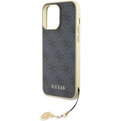 6. Guess 4G Charms Collection Hülle für iPhone 15 Pro Max – Grau