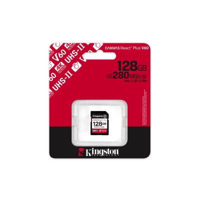8. KINGSTON microSDXC Canvas 128GB React Plus UHS-II 280R/100W U3 V60 für Full HD/4K