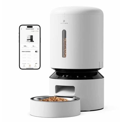 Petlibro Granary Smart Futter- und Wasserspender für Hunde oder Katzen, Weißer automatischer Futterautomat für Haustiere