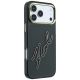 4. Karl Lagerfeld IML Big Signature Schutzhülle mit Metallrahmen aus Kunstharz für iPhone 18 Pro Max / 17 Pro Max – Schwarz
