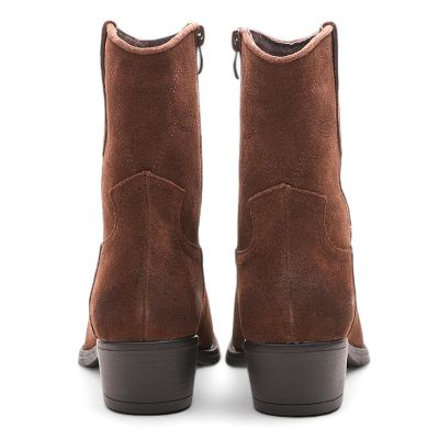 17. Braune Damen-Cowboystiefel aus Leder, Sergio Leone BT284-S