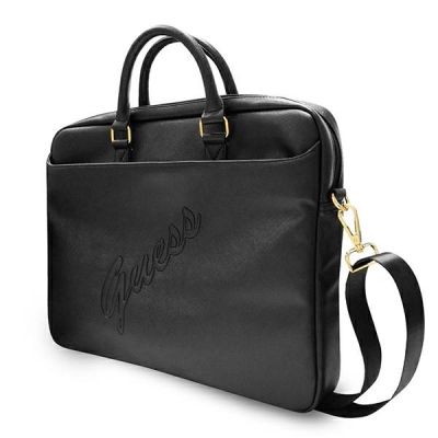 2. Guess Saffiano Script Tasche für einen 16-Zoll-Laptop – Schwarz