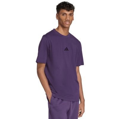 16. Herren adidas Essentials Small Logo Single Jersey Lila JW6232