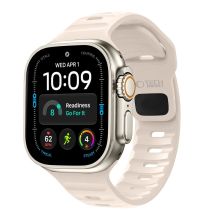 Tech-Protect Silikonarmband für Apple Watch 44 / 45 / 46 / 49 mm – Beige
