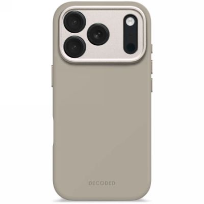 Decoded Antimikrobielle Silikon-Rückseite mit MagSafe für iPhone 17 Pro – Beige