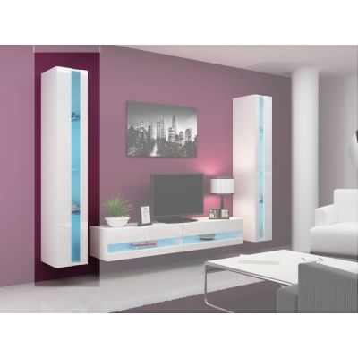 2. VIGO NEUES Regal 180/40/30, weiß/glänzend weiß