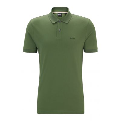 6. BOSS Pallas Open Green Regular Fit Herren Poloshirt (50468301-381)