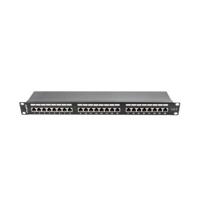 8. Patchpanel Lanberg PPS6-1024-B (1HE; Kat. 6; 24xRJ-45)