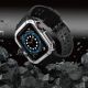 6. Protect Strap Band für Apple Watch 38/40/41mm Panzergehäuse Armband - Schwarz, Silber