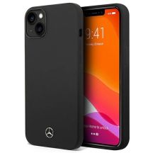 Mercedes Silicone Line MagSafe Hülle für iPhone 14 Plus - Schwarz
