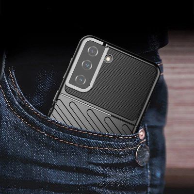 8. Thunder Case Flexibel Robuste Panzer Handyhülle TPU Schutzhülle für Samsung Galaxy S22+ (S22 Plus) blau