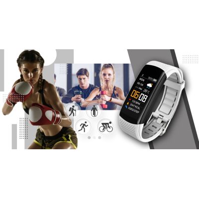 5. Smartwatch GIEWONT Schwarz und Weiß 2 Armbänder GW200-2