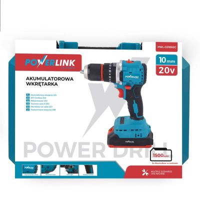 11. EXTRALINK POWERLINK Akku-Bohrschrauber PWL-CD1002C 10MM 20V 2X1,5AH