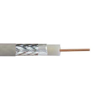 DIGITUS RG-6 Koaxialkabel, 1,05 mm² Cu 75 Ohm, Schirmung (2x Folie + 77% Geflecht), Eca, PVC, 305 m, weiß