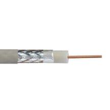 DIGITUS RG-6 Koaxialkabel, 1,05 mm² Cu 75 Ohm, Schirmung (2x Folie + 77% Geflecht), Eca, PVC, 305 m, weiß