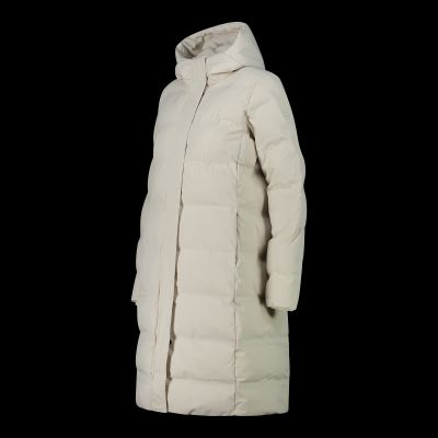 3. CMP Damen Lange Winterjacke Isolierter Wasserdichter Mantel Beige (34K0096/A238)