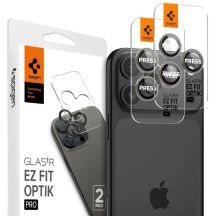 Spigen Optik.tR EZ Fit Kameraschutz für iPhone 14 Pro / Pro Max / 15 Pro / Pro Max - natürliches Titan 2 Stk.