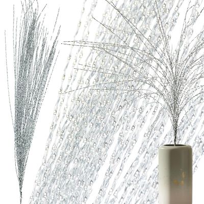11. Dekorative Feder 117 cm Silber