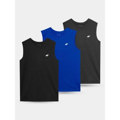8. Ärmelloses Herren-Tanktop (3er-Set) 4F 4FWSS26TSLEM362-90S