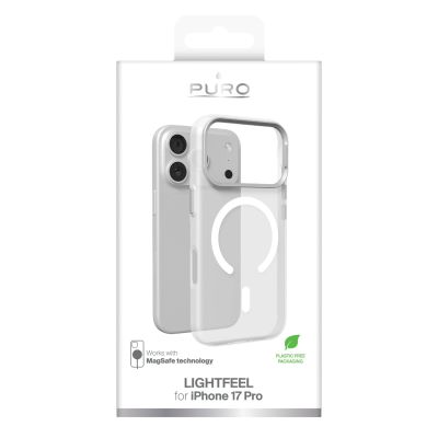 2. Puro Lightfeel iPhone 17 Pro Hülle, kompatibel mit MagSafe – Transparent und Weiß