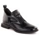 4. Damen-Lackleder-Stiefeletten in Kroko-Optik mit Zierelement, schwarz, Filippo DBT6425
