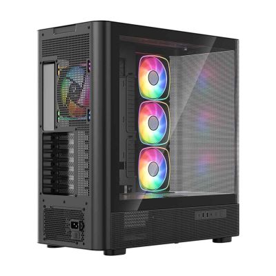 14. MODECOM VOLCANO AQ 500 ARGB MIDI SCHWARZES GEHÄUSE