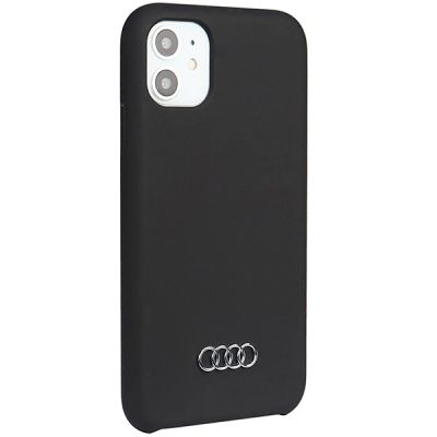 2. Audi Silikonhülle iPhone 12/12 Pro 6,1" schwarz/schwarz Hardcase AU-LSRIP12P-Q3/D1-BK