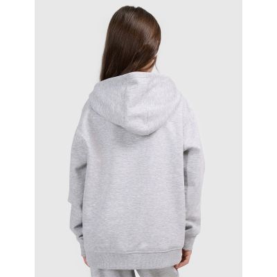 6. Mädchen-Sweatshirt mit Kapuze, offen, 4F 4FJWMM00TSWSF1862-25M