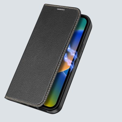 12. Dux Ducis Skin X2 Hülle für iPhone 14 Plus Hülle mit Magnetklappe schwarz