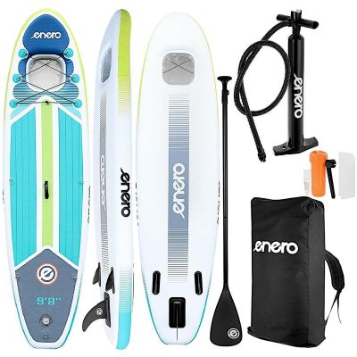 ENERO Aufblasbares SUP-Board-Set mit Sichtfenster 320 x 81 x 15 cm