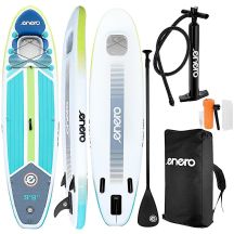 ENERO Aufblasbares SUP-Board-Set mit Sichtfenster 320 x 81 x 15 cm