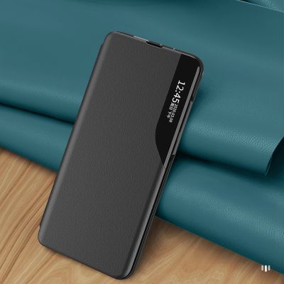 6. Eco Leather View Case Hülle für Samsung Galaxy S24 FE mit Klappe und Ständer – Schwarz