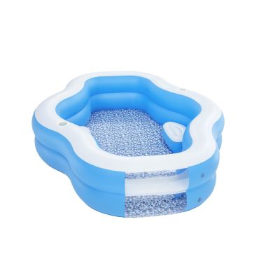 12. Bestway 54409 Aufstellpool, aufblasbarer Pool, oval, blau-weiß