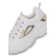 4. Fila Skye ZP Damen Sportschuhe Sneakers modisch weiß mit gold