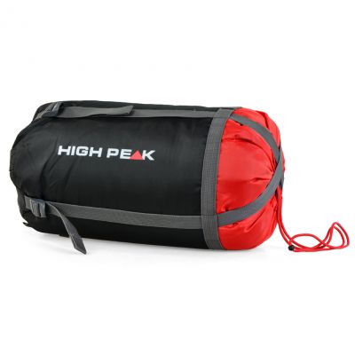 4. High Peak Ranger Schlafsack (180x75cm) Marineblau/Rot L-Reißverschluss 26030