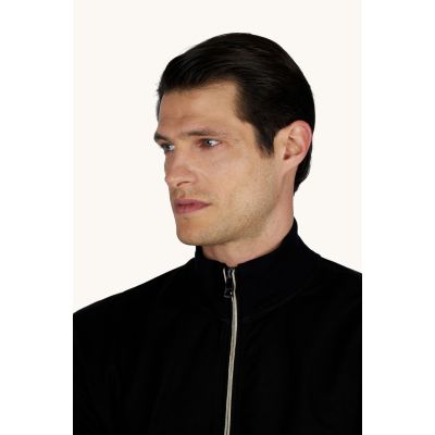 3. Paul&Shark Herren-Sweatshirt mit Reißverschluss aus Baumwolle und Lyocell, schwarz (26411809-11)