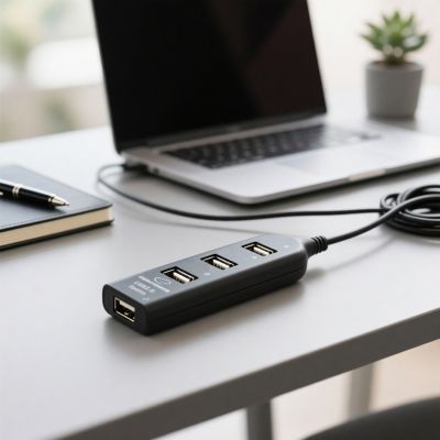 9. Hub Esperanza EA116 (4x USB 2.0; schwarz)