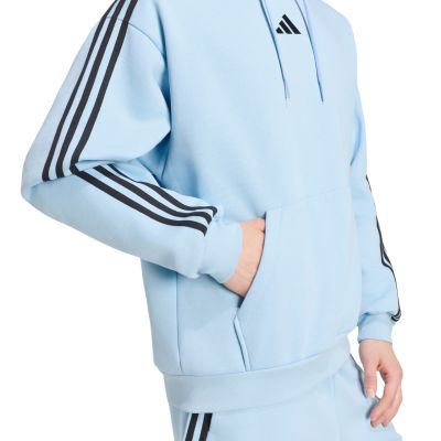 5. Herren-Sweatshirt adidas Essentials 3-Stripes Fleece Hoodie hellblau KY4170