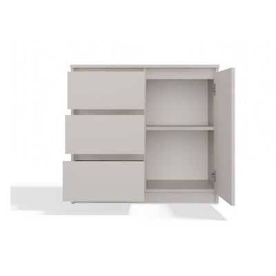 7. Kommode mit 1 Tür und 3 Schubladen, Kaschmir-Set