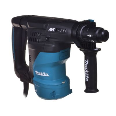 7. MAKITA HR3012FCWJ SDS-Plus 3,9J 1050W AVT MAKPAC Bohrhammer + DX11 Staubabsaugung Schwarz, Blau