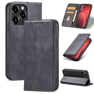 11. Magnet Fancy Case Hülle für iPhone 14 Plus Flip Cover Wallet Ständer schwarz