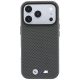 3. BMW M Quadrille Kevlar Metall Logo MagSafe Hülle für iPhone 17 Pro Max / 18 Pro Max - Grau